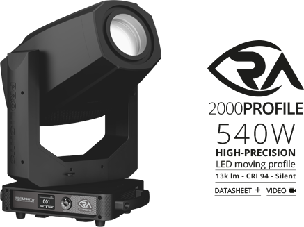 RA2000PROFILE 540W high-precision LED moving profile 13k lm CRI 94 Silent